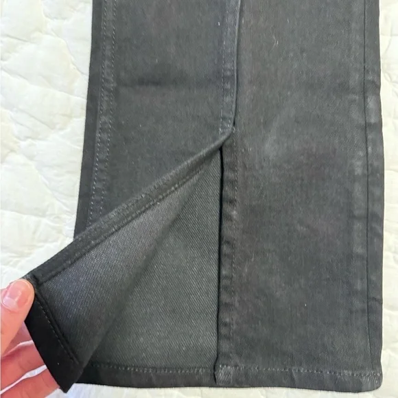 NWT MAJE High Waisted Black Jeans With Split at the Front Size Small - Picture 9 of 12